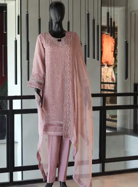 Royal Fashion Fancy Embroidered Chiffon 3 Piece Stitched Suit RF24FEC LLC D-SS23