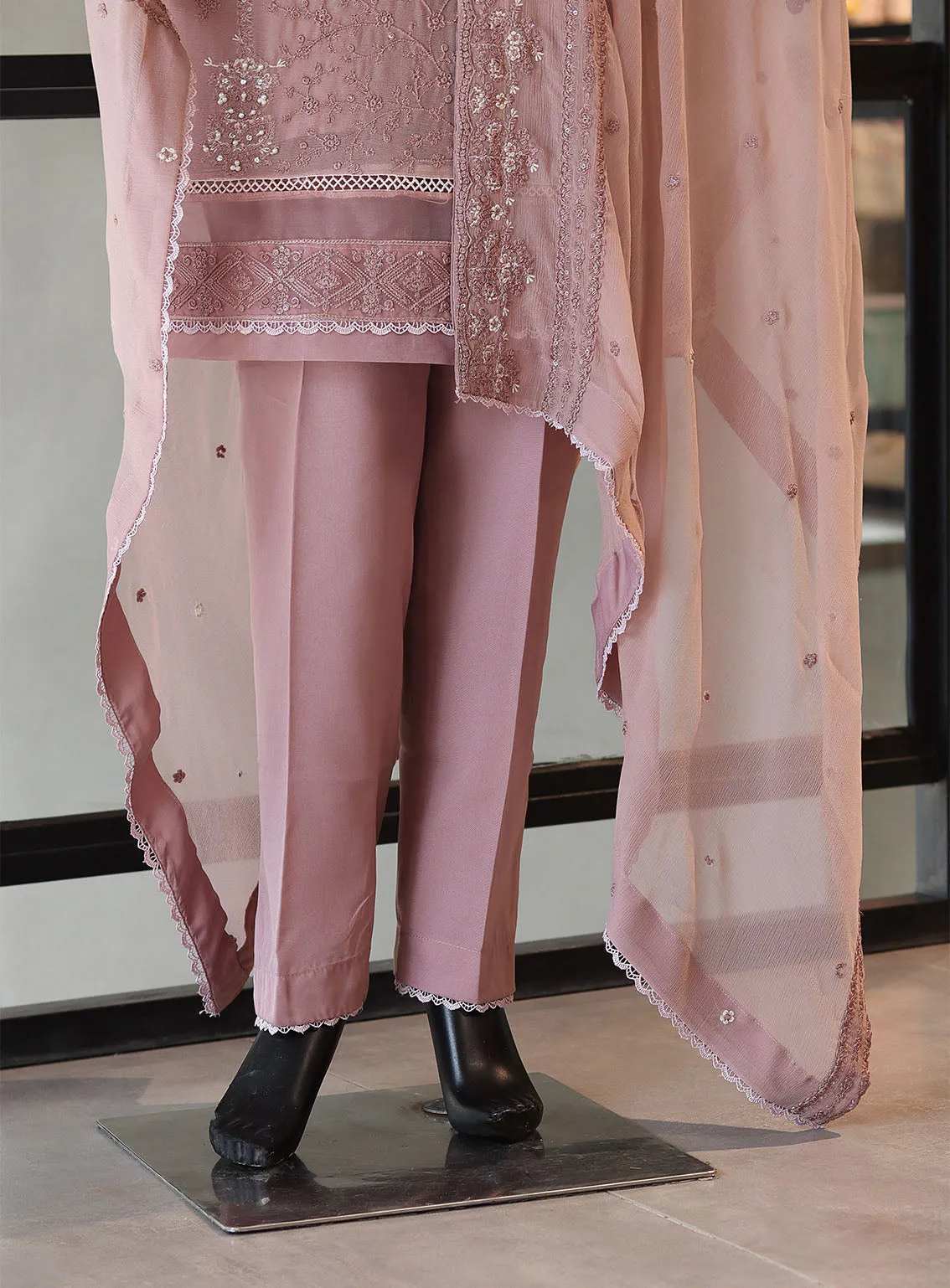 Royal Fashion Fancy Embroidered Chiffon 3 Piece Stitched Suit RF24FEC LLC D-SS23