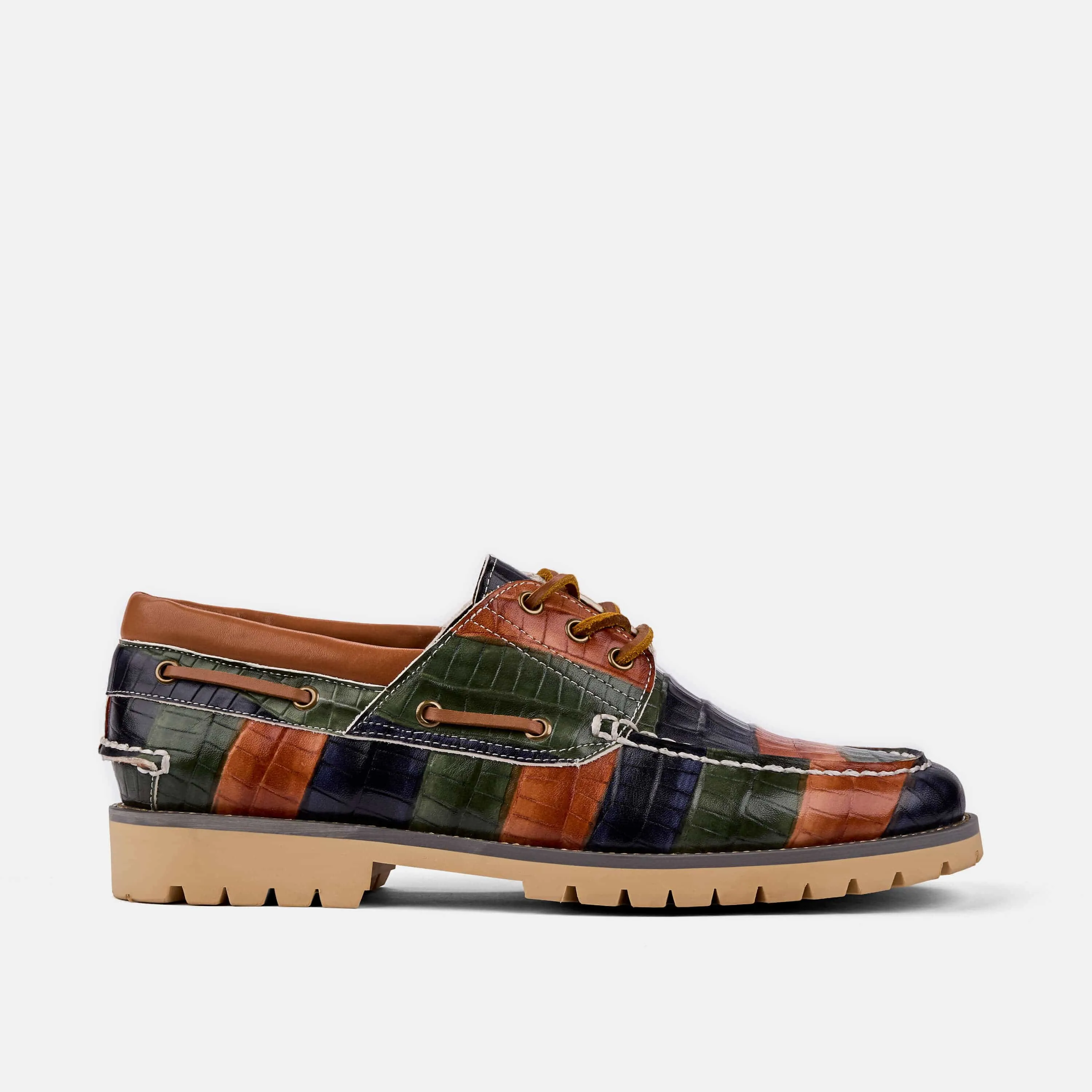 Santiago Woodlands Leather Lug Boat Shoes