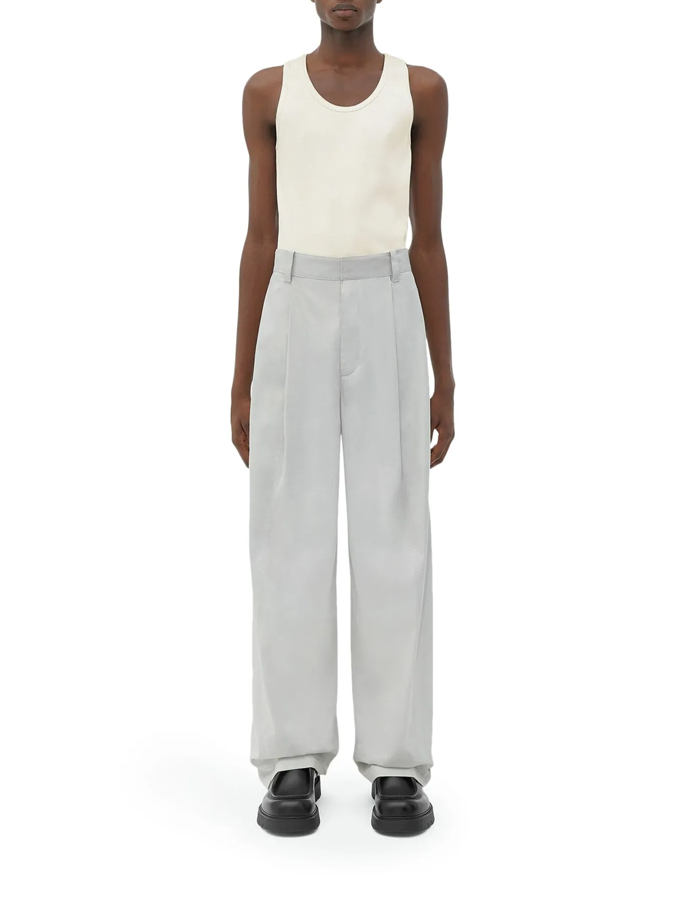 Silk and cotton trousers