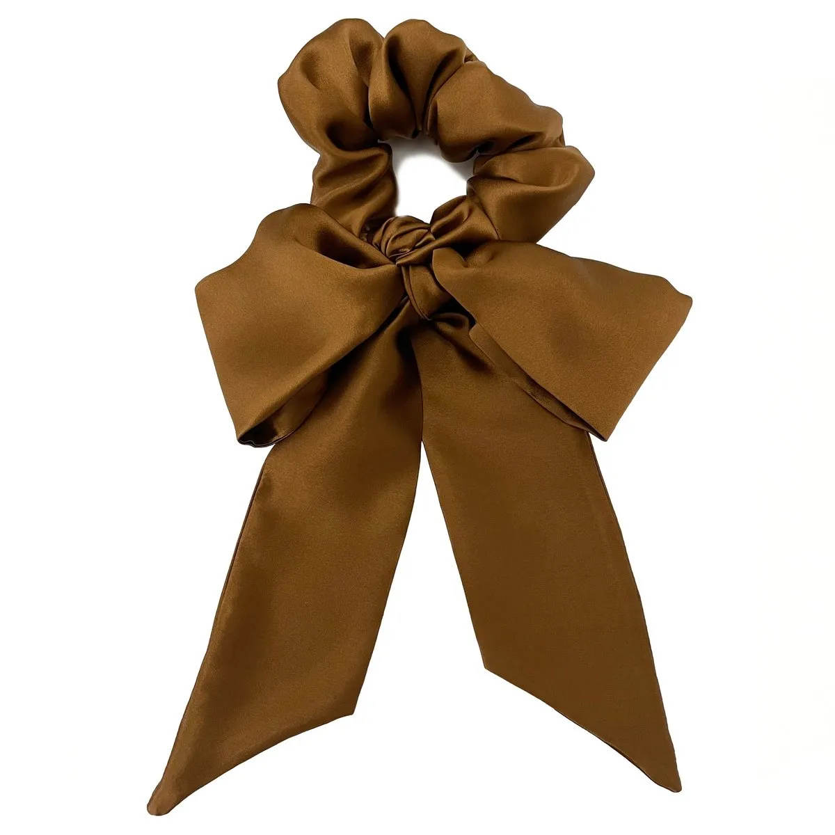 Silk Scarf Scrunchie - Copper