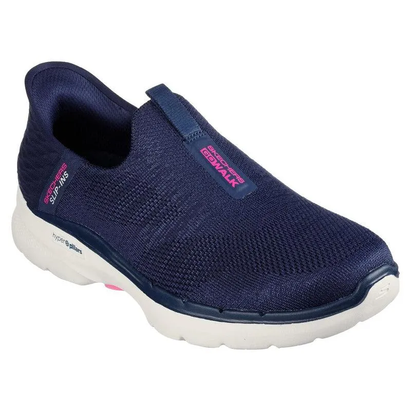 Skechers 124569 Womens Slip-Ins Go Walk 6 Shoes Navy