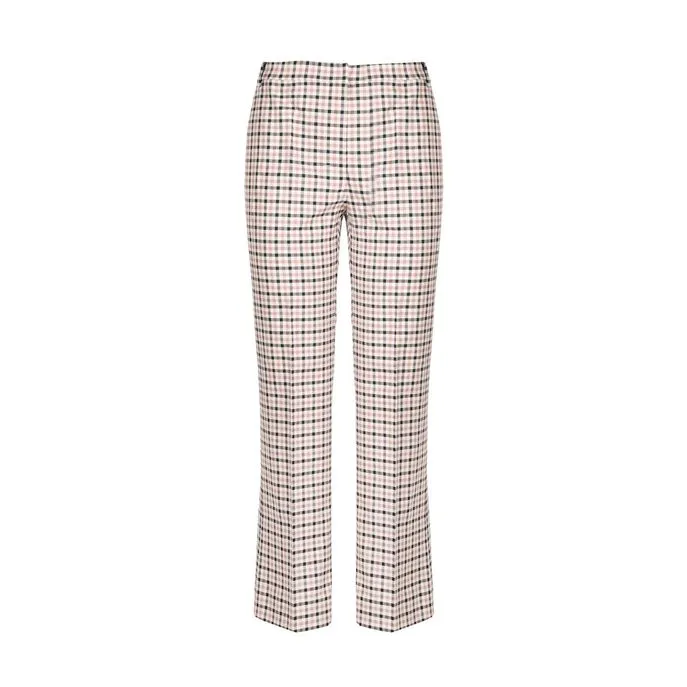 SORAGA VICHY TROUSERS IN TWILL COTTON Woman Pink Beige Black