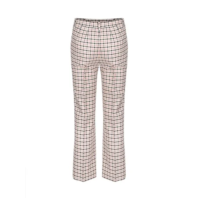 SORAGA VICHY TROUSERS IN TWILL COTTON Woman Pink Beige Black