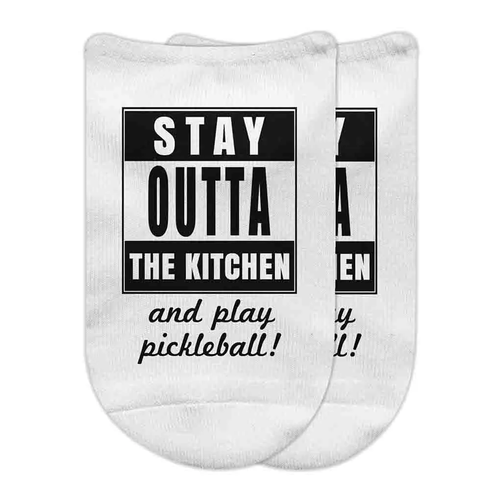 Stay Outta the Kitchen Pickleball No Show Socks