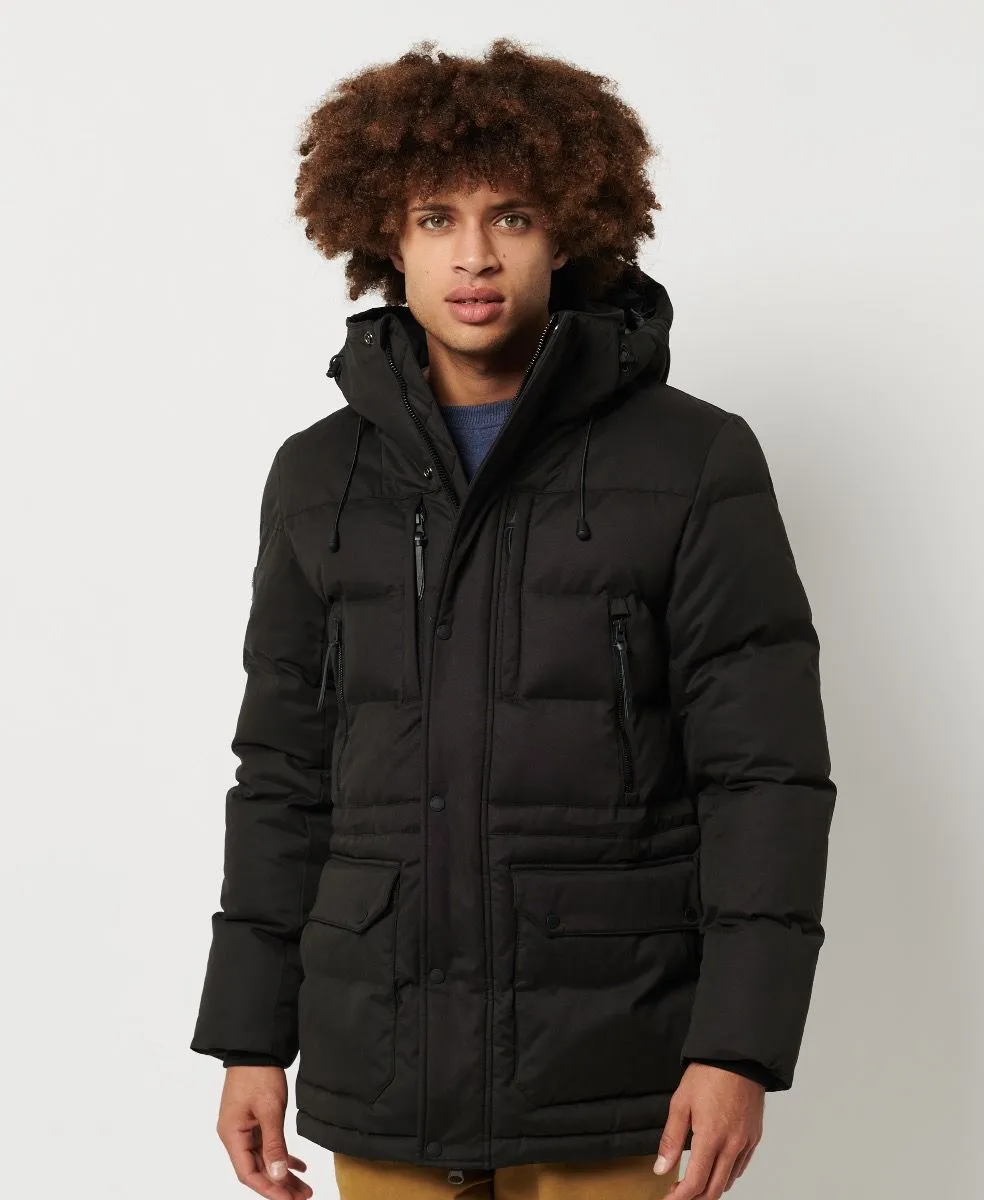 Superdry Microfibre Expedition Parka Jacket Black