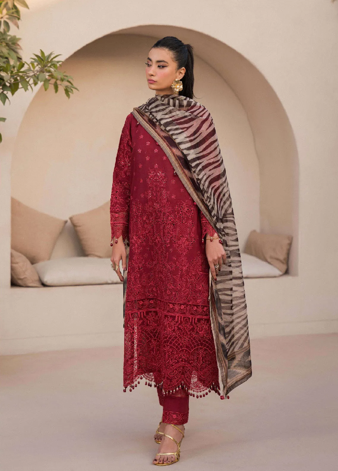 Symphony By Neeshay Embroidered Lawn Unstitched 3 Piece Suit - NE24SY CADENCE