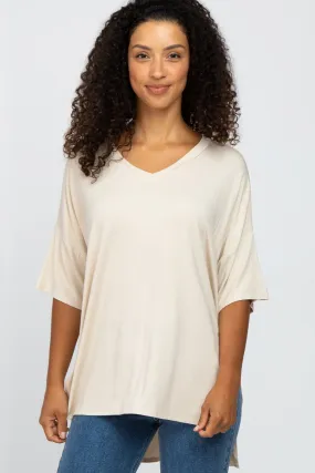 Taupe Hi-Low Dolman Sleeve Top