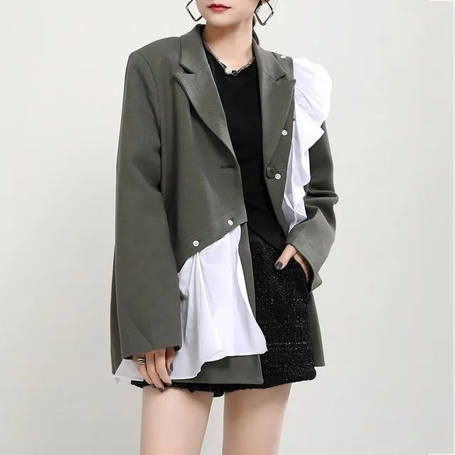 Tomoni Long Sleeve Irregular Blazer