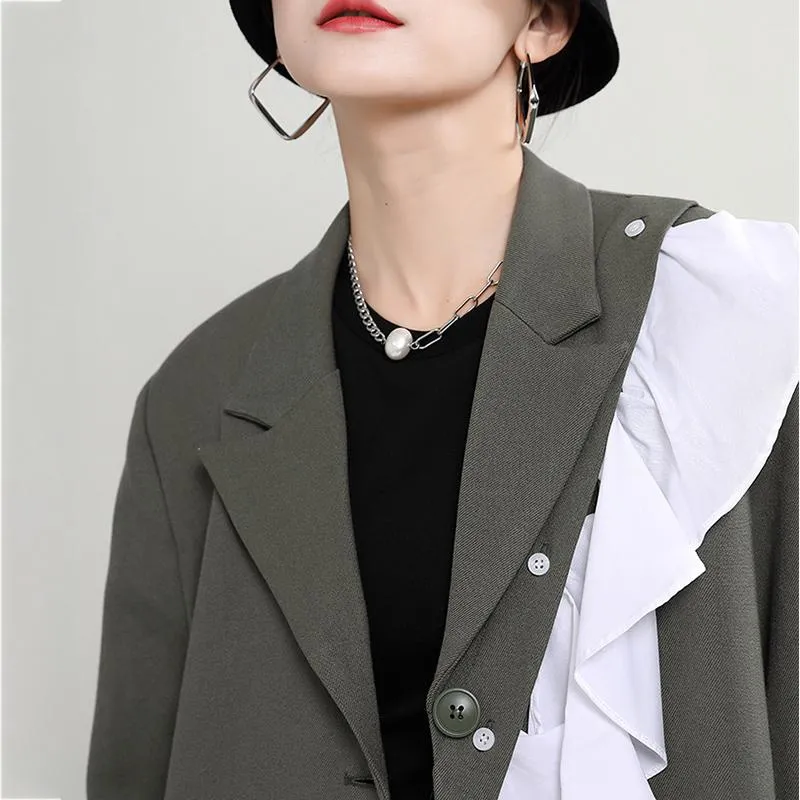 Tomoni Long Sleeve Irregular Blazer