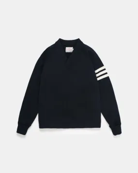 V-Neck Sweater - Black / Off White