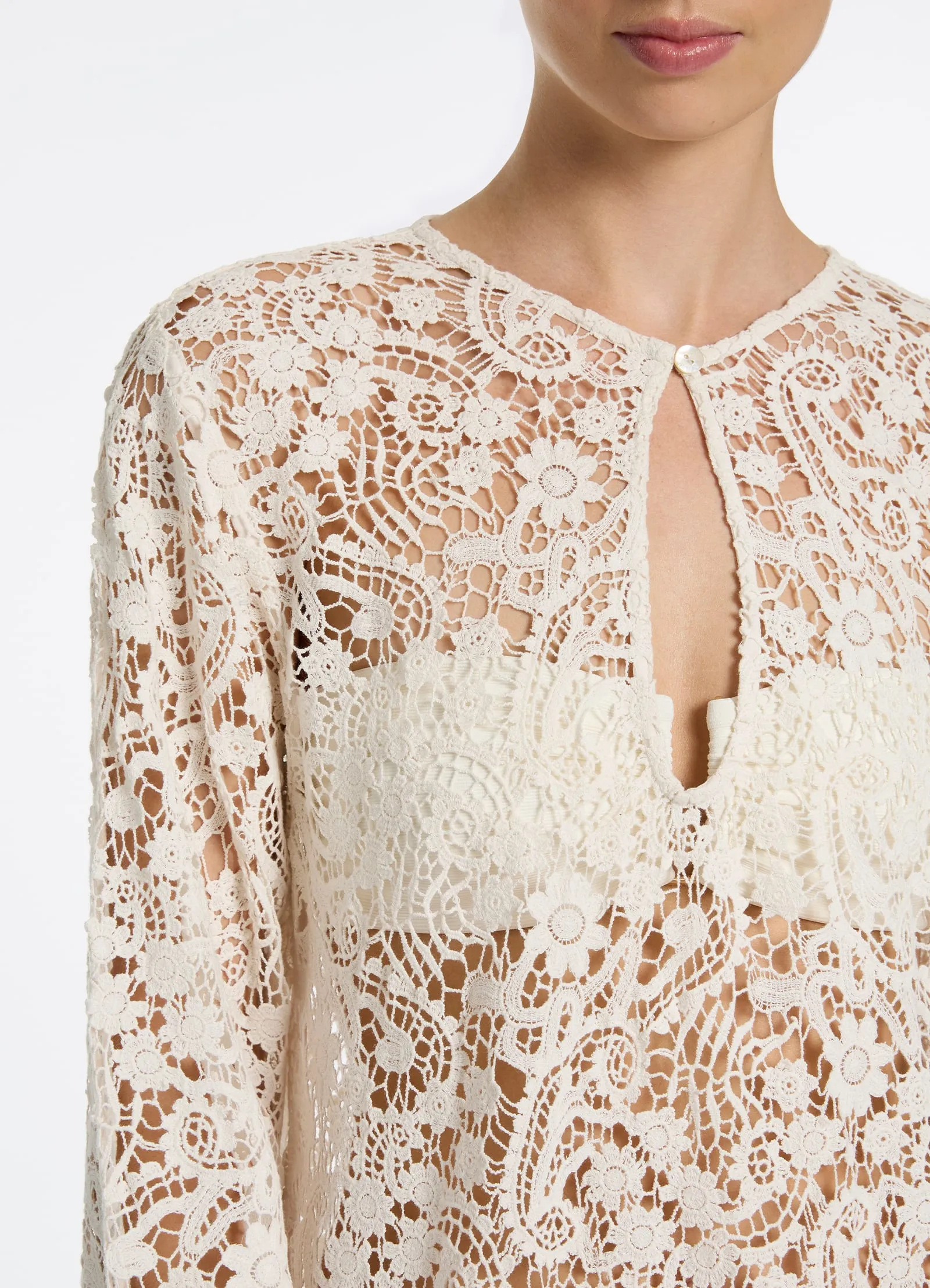 Velana Lace Kaftan - Cream