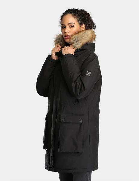 Women's Heated Thermolite® Parka (4 Heating Zones) - Black