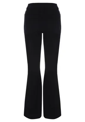 Womens Black Slim Leg High Rise Flare Jeans