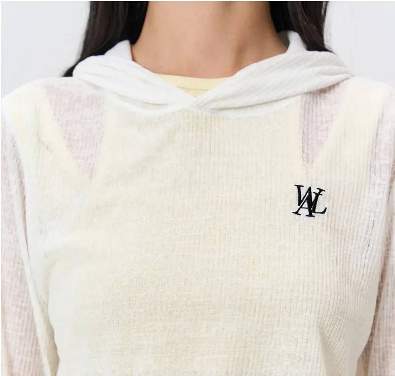 WOOALONG  |Blended Fabrics Street Style Long Sleeves Plain Logo