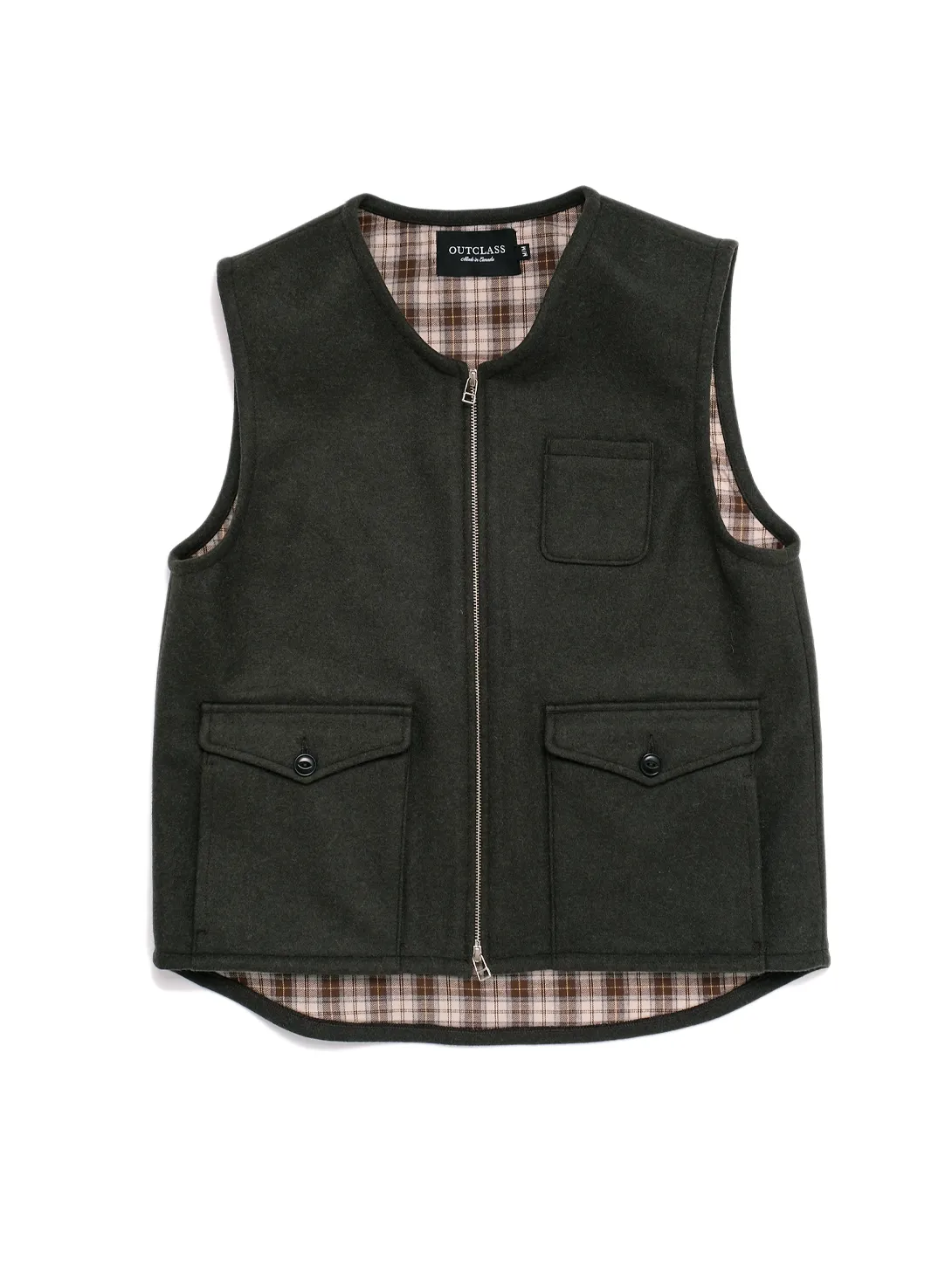 Wool Field Vest - Olive