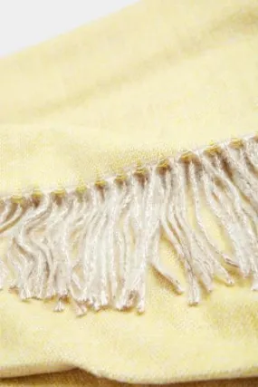 Yellow Tassle Trim Scarf