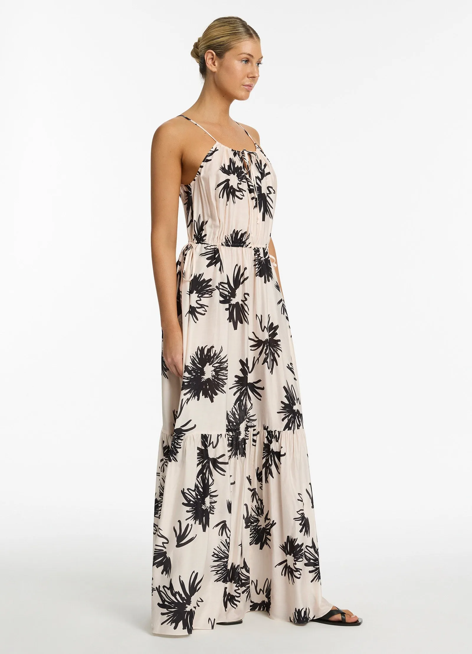 Zoa Drawcord Maxi Dress - Shell